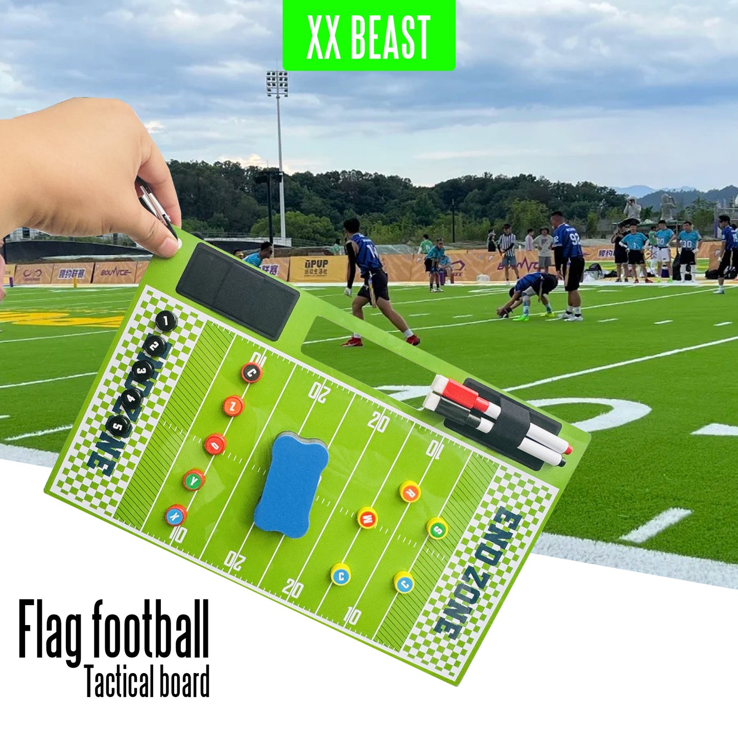 XXBEAS 1PCS TAmerica Flag football Coach tactical board