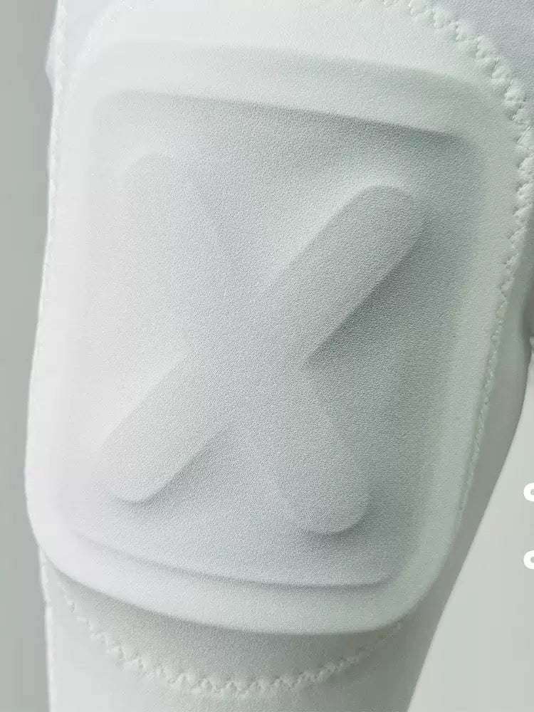 XXBEAST Adult Football Knee Pads, Ultra Light Protective Sleeves for Sports, 2-Pack, White Rectangular universal