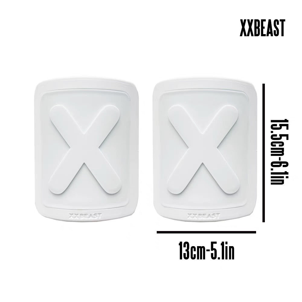 XXBEAST Adult Football Knee Pads, Ultra Light Protective Sleeves for Sports, 2-Pack, White Rectangular universal