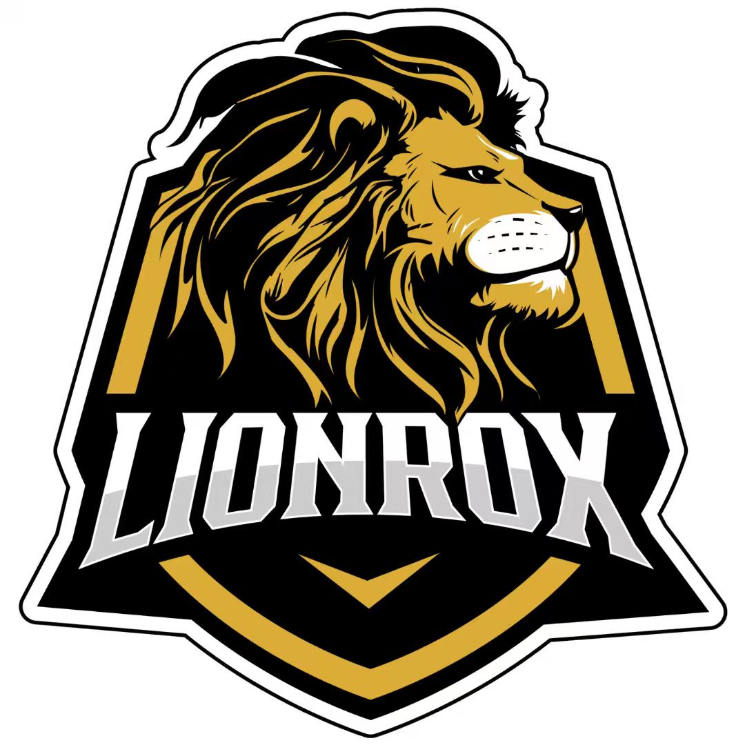 Lionrox flag football team logo