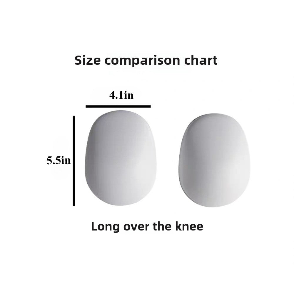 Adult Football Knee Pads, Ultra Light Protective Sleeves for Sports, 2-Pack, White (oval)