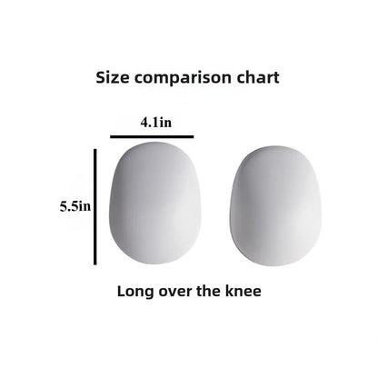 Adult Football Knee Pads, Ultra Light Protective Sleeves for Sports, 2-Pack, White (oval)