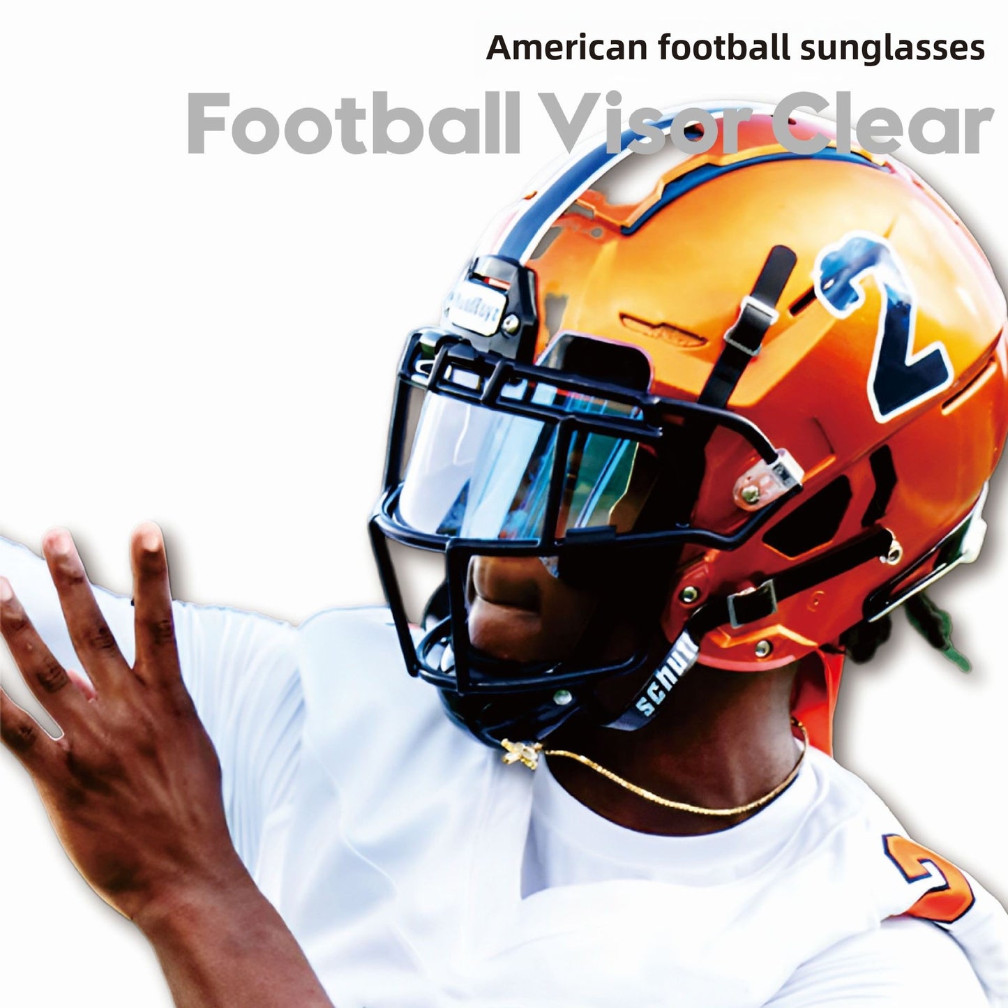 Football Visor - for Youth Football Helmets & Adult Football Helmets Unique Sports Clear View Football Helmet Eye Shield