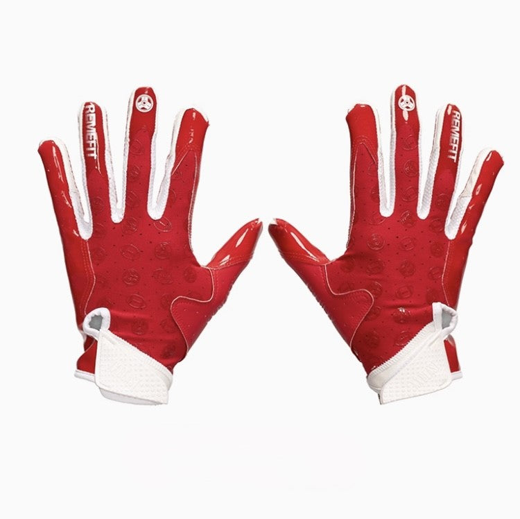 XXBEAST Red Football Gloves - Adult and Youth Sizes
