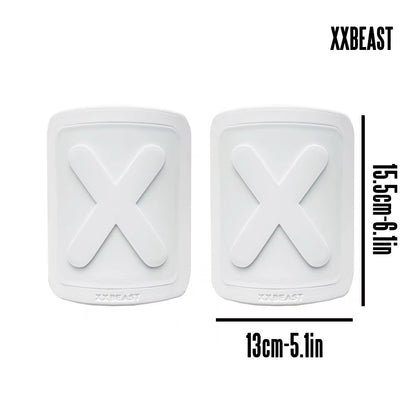 XXBEAST Adult Football Knee Pads, Ultra Light Protective Sleeves for Sports, 2-Pack, White Rectangular universal