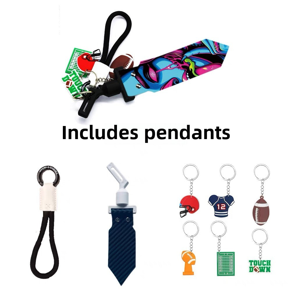 Flag football Keychain Football Keychain Men's/Women's Sports Keychain Gift