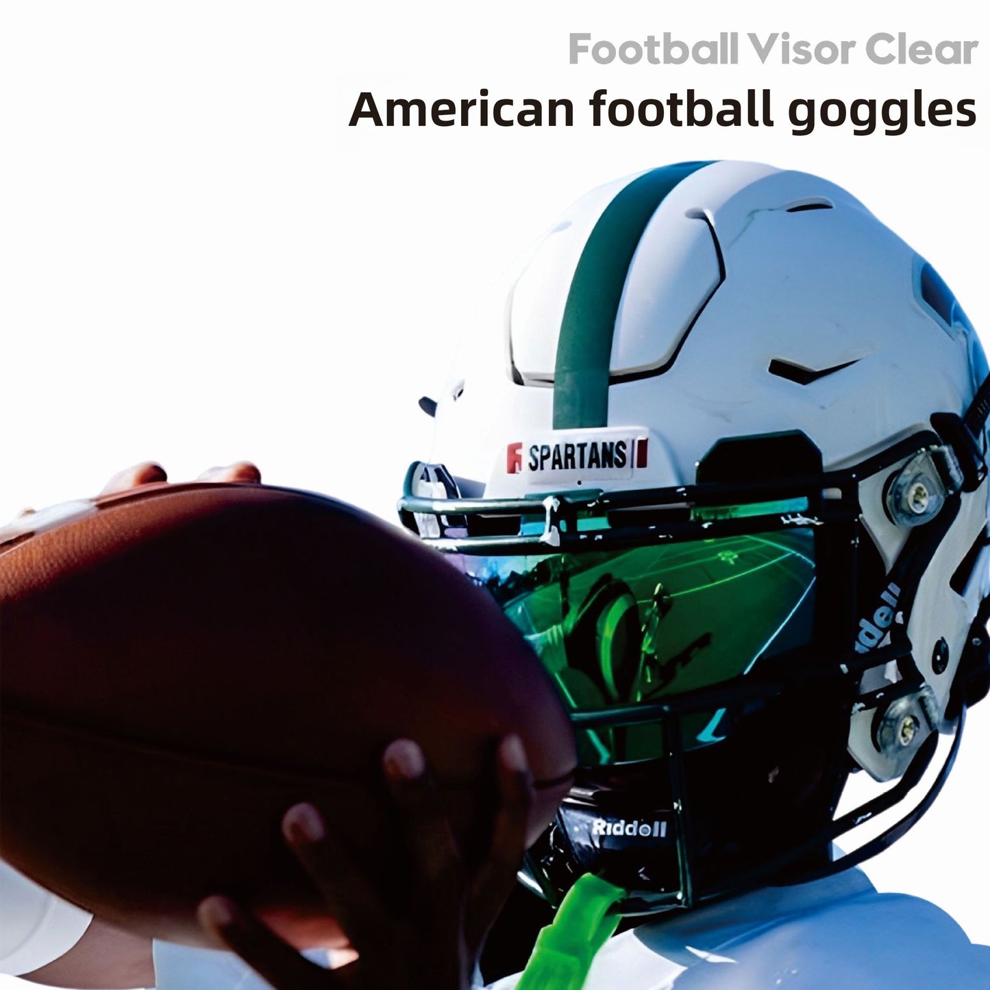 Football Visor - for Youth Football Helmets & Adult Football Helmets Unique Sports Clear View Football Helmet Eye Shield