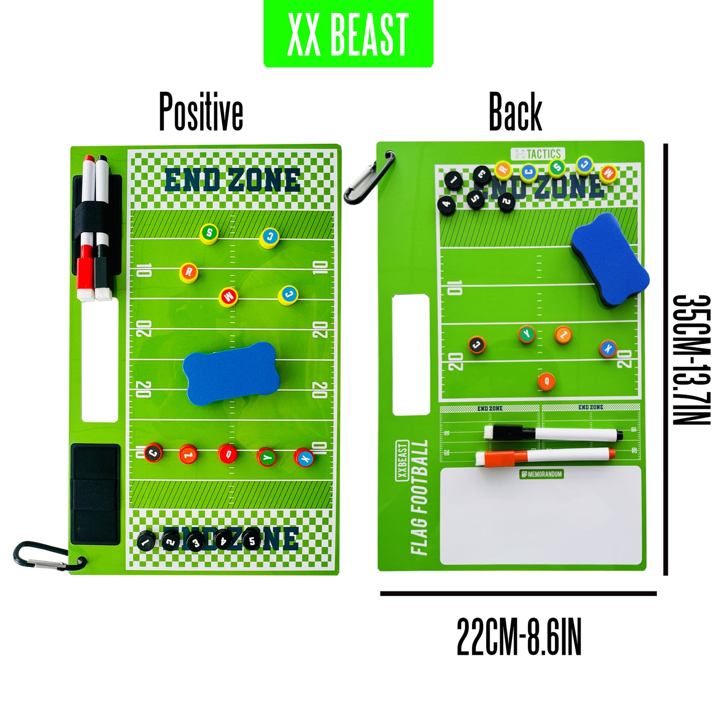 XXBEAS 1PCS TAmerica Flag football Coach tactical board