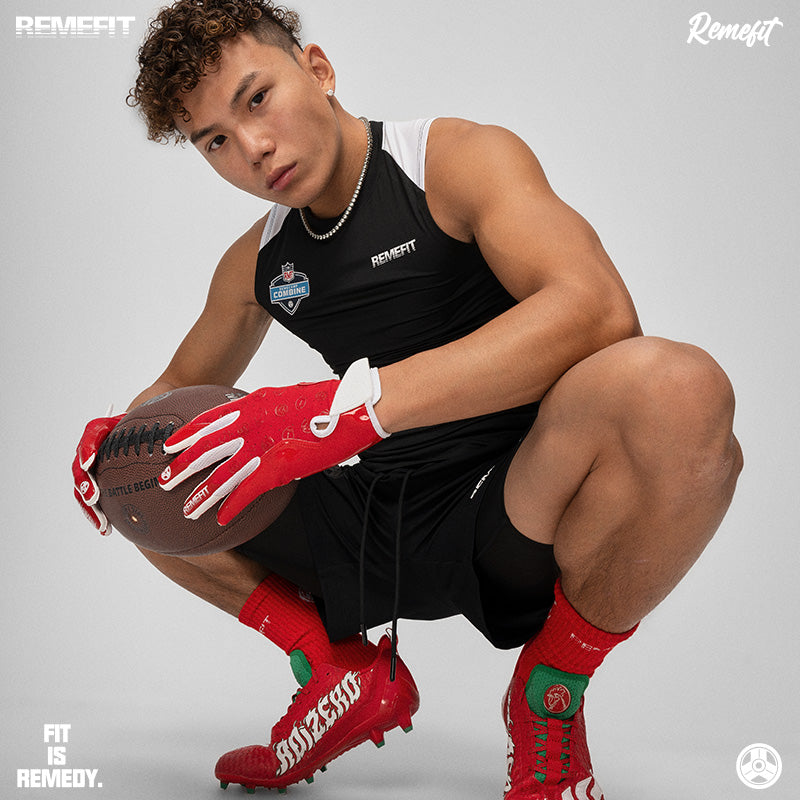 XXBEAST Red Football Gloves - Adult and Youth Sizes