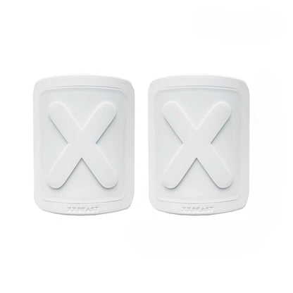 XXBEAST Adult Football Knee Pads, Ultra Light Protective Sleeves for Sports, 2-Pack, White Rectangular universal