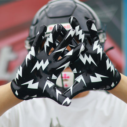 XXBEAST Lightning Black American Football Gloves