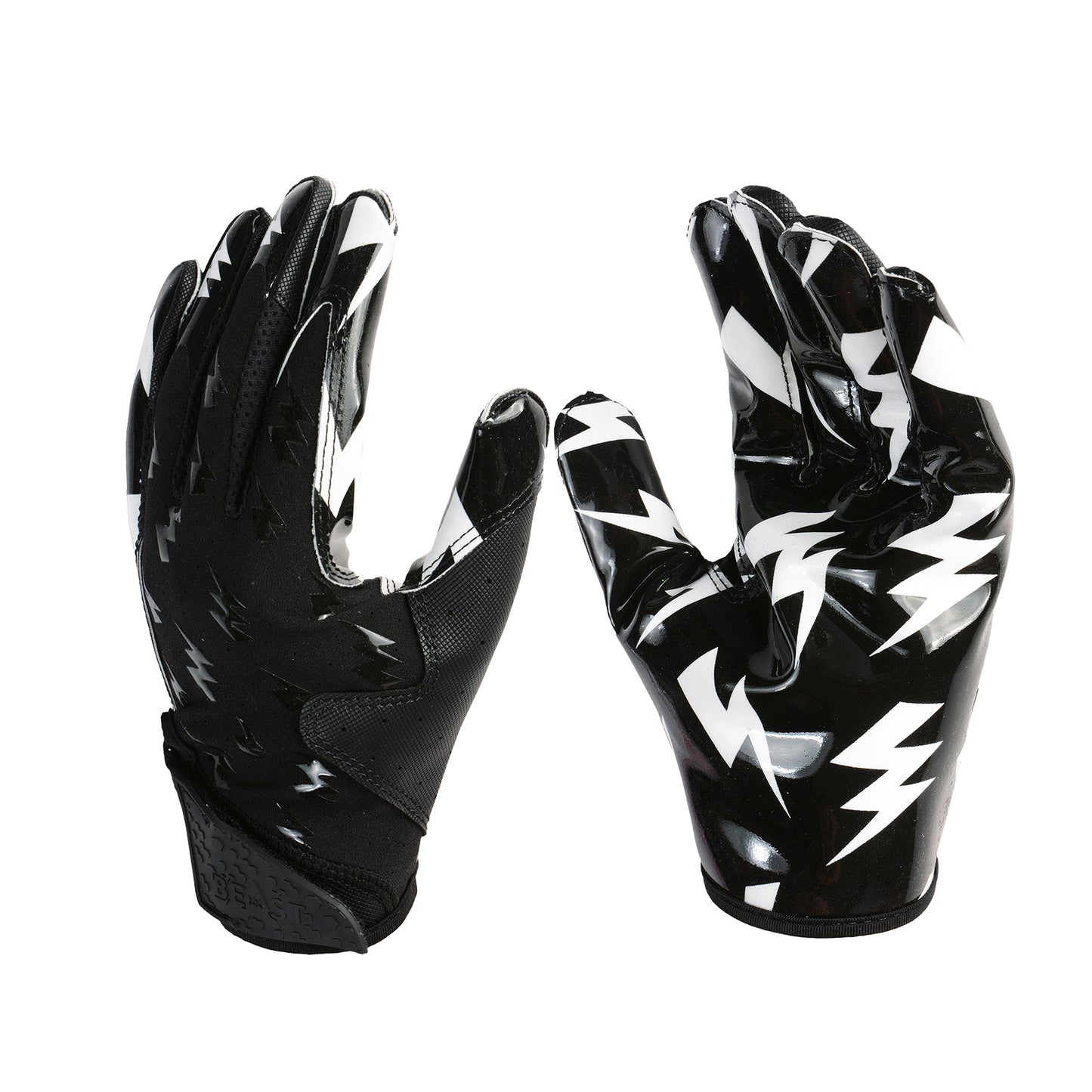 XXBEAST Lightning Black American Football Gloves