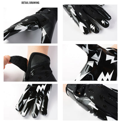 XXBEAST Lightning Black American Football Gloves